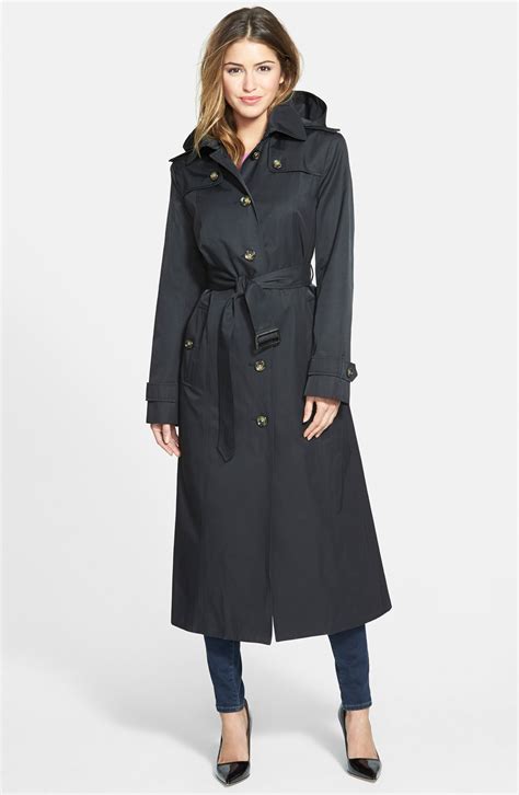 petite waterproof trench coat.